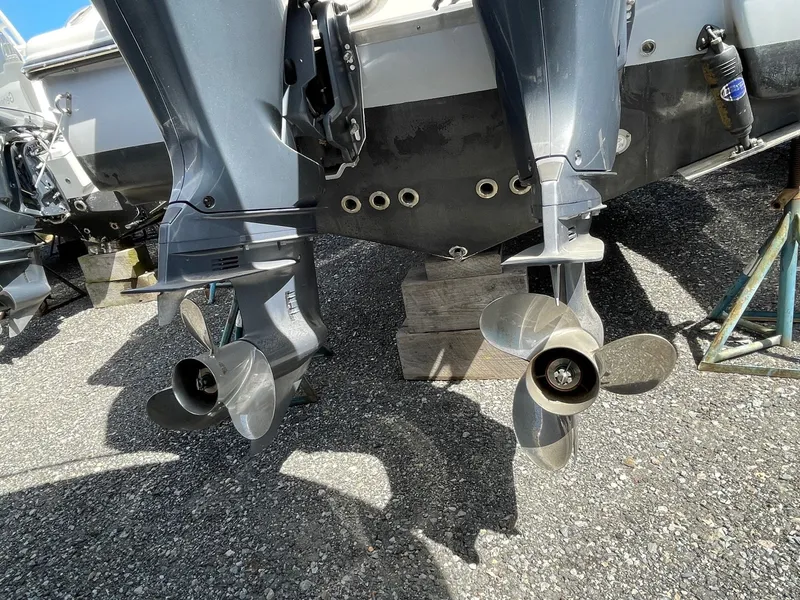 Slide: The Image of Twin engines of a 2023 Key West 263 FS boat. - 5
