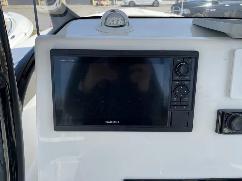 Slide: The Image of Garmin GPS on Key West 263 FS boat, 2023 model. - 7