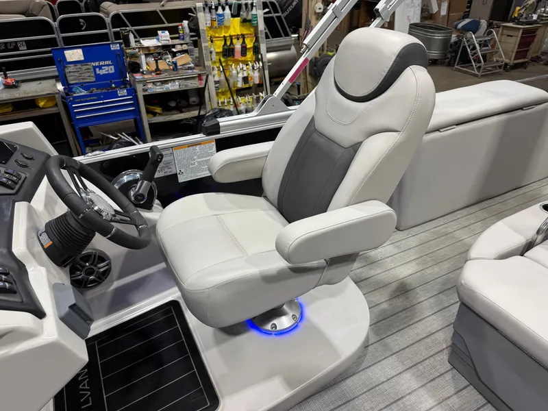 Slide: The Image of Sylvan L3 DLZ 22' Swingback Tritoon & Mercury 150HP 4-Stroke EFI 2022 - 11