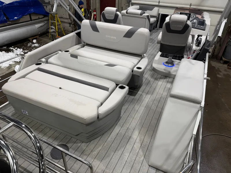 Slide: The Image of Sylvan L3 DLZ 22' Swingback Tritoon & Mercury 150HP 4-Stroke EFI 2022 - 22