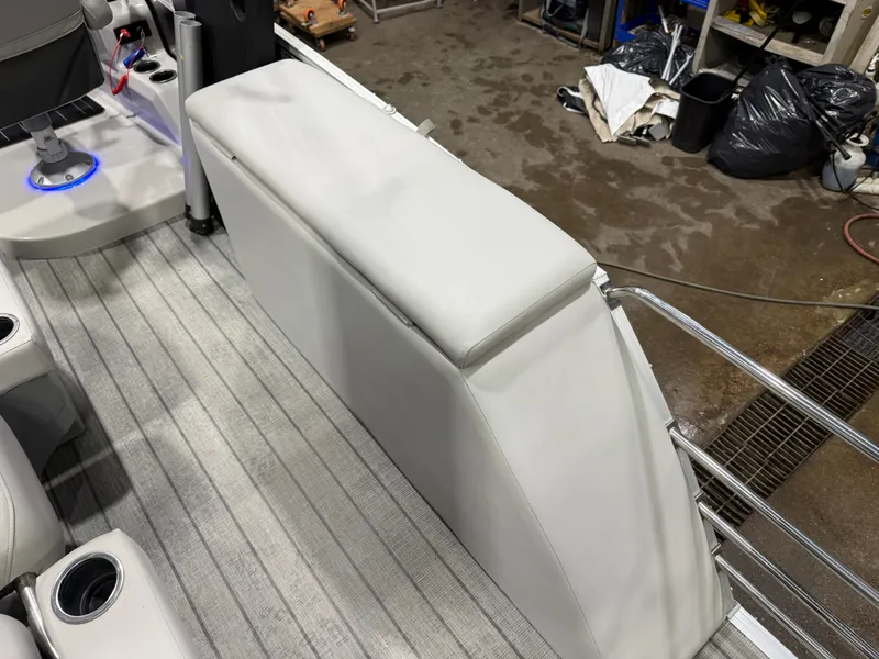 Slide: The Image of Sylvan L3 DLZ 22' Swingback Tritoon & Mercury 150HP 4-Stroke EFI 2022 - 23