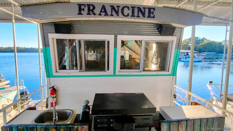 Slide: The Image of Houseboat Francine with grill and sink, Kelly 62', year 1964. - 11