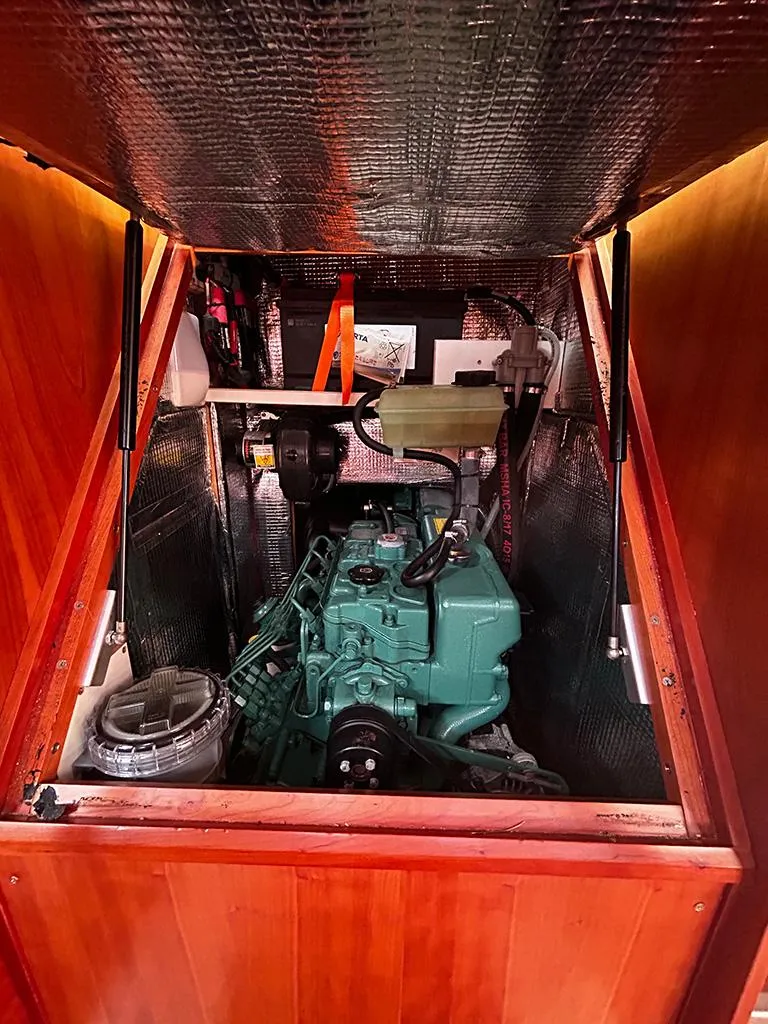 Slide: The Image of Engine compartment of a 2016 Hanse 455 yacht. - 26