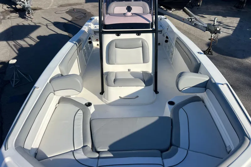 Slide: The Image of 2021 NauticStar 231 Hybrid boat interior with spacious seating and modern design. - 14