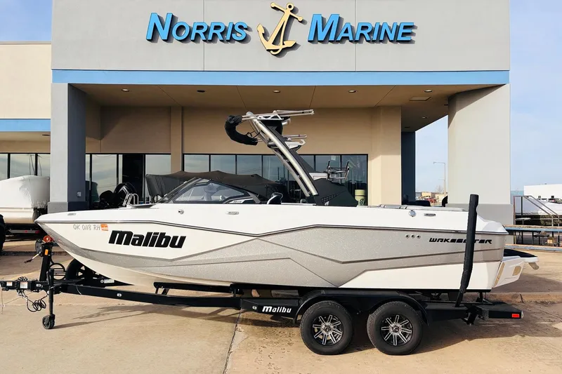 The Image of 2024 Malibu Wakesetter 22 LSV boat displayed at Norris Marine dealership. - 1