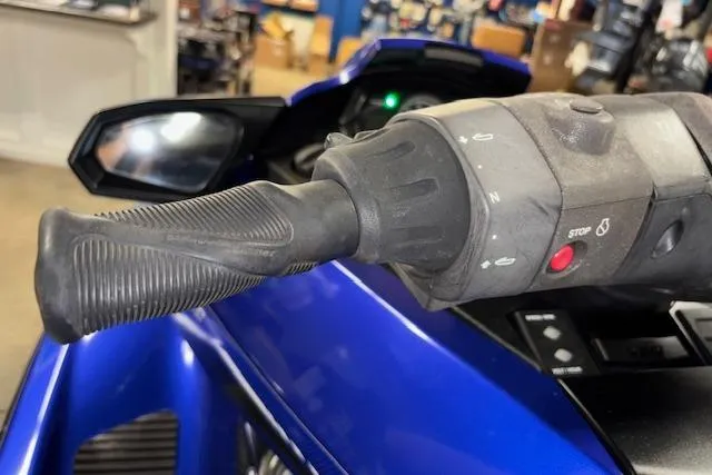 Slide: The Image of Close-up of 2014 Yamaha WaveRunner FX Cruiser HO handlebar controls. - 10