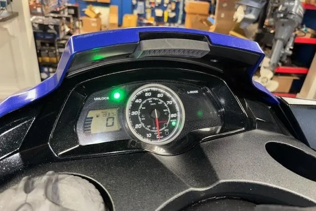 Slide: The Image of Dashboard of a 2014 Yamaha WaveRunner FX Cruiser HO with speedometer and digital display. - 8