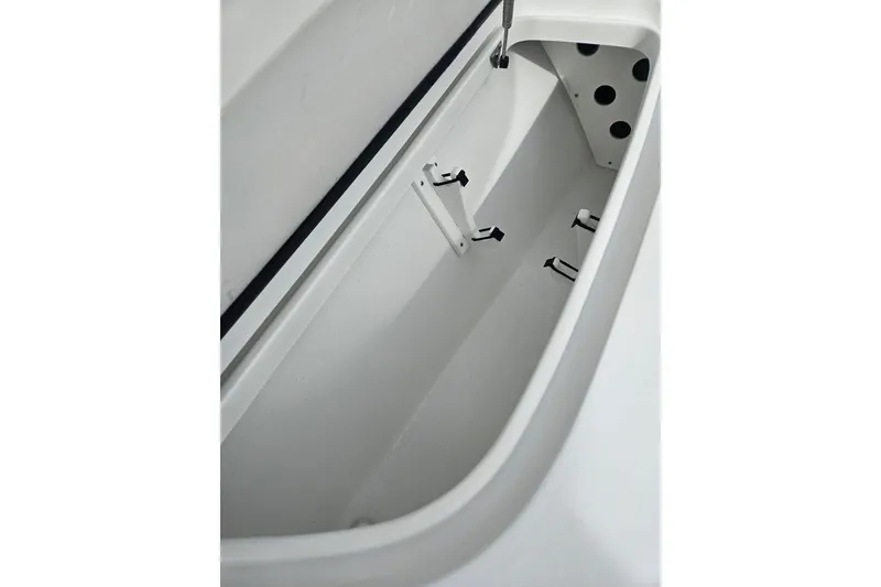 Slide: The Image of 2026 Sea Hunt BX 25 FS boat storage compartment, featuring a sleek, spacious interior design. - 20