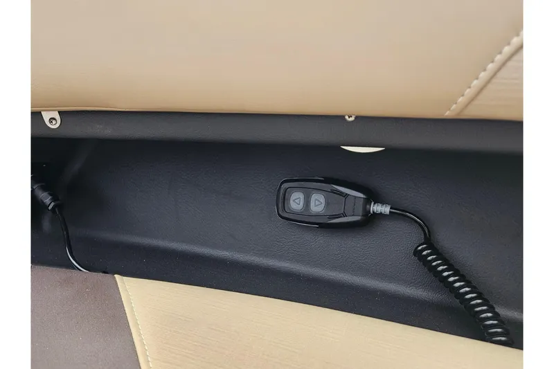 Slide: The Image of Control panel in the 2026 Monterey Elite 27 OB boat interior. - 21