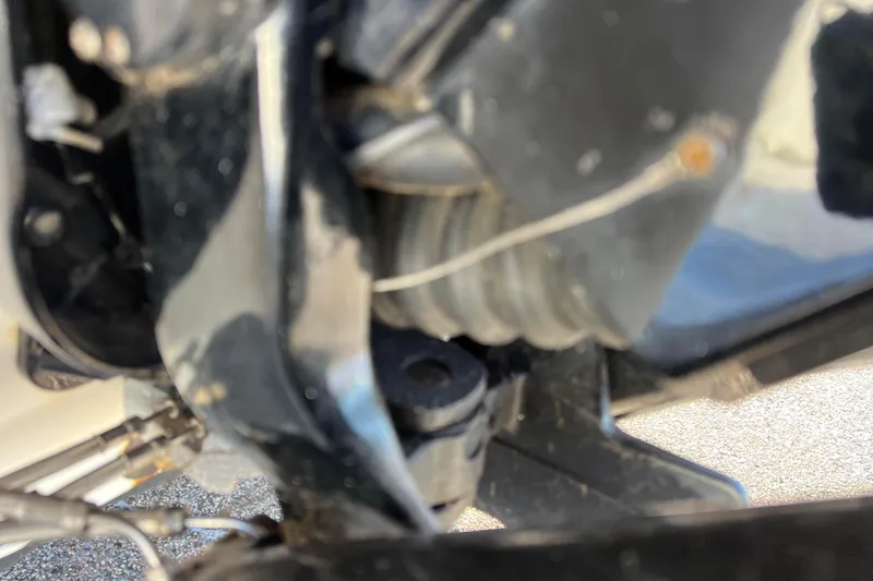 Slide: The Image of Close-up of 2010 Chaparral 216 SSi boat engine components. - 24