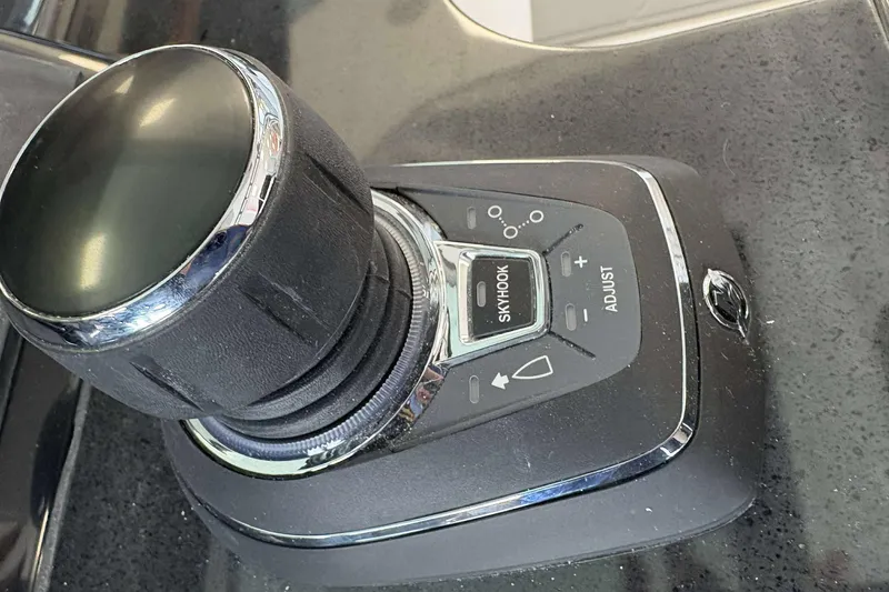 Slide: The Image of Joystick control panel of 2026 Monterey Elite 30 OB boat. - 22