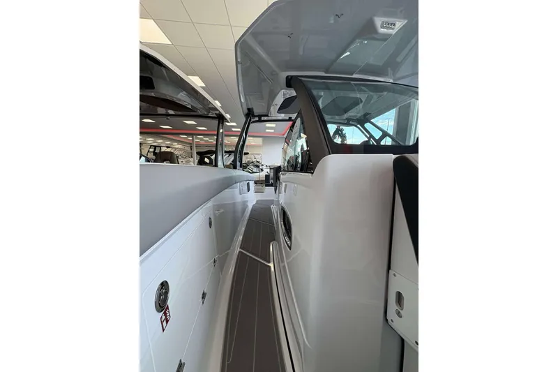 Slide: The Image of 2026 Monterey Elite 30 OB boat interior, showcasing sleek design and modern features. - 5