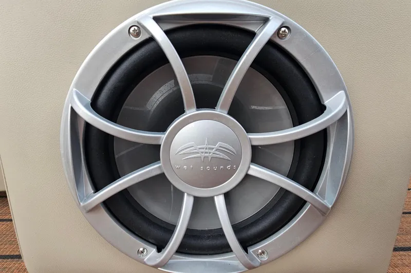 Slide: The Image of Speaker on 2026 Bentley Pontoons Legacy 243 Cruise, featuring Wet Sounds audio system. - 12