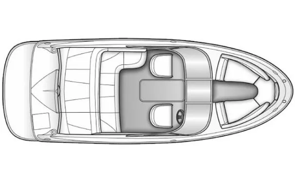 Slide: The Image of Interior of a 2013 Bayliner 215 Bowrider boat with dashboard and steering wheel. - 12