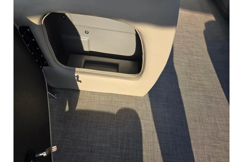Slide: The Image of Storage compartment on 2025 Sun Tracker Party Barge 18 DLX pontoon boat. - 20