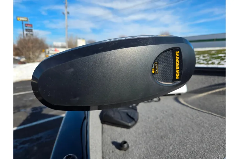 Slide: The Image of Close-up of PowerDrive motor on 2020 Tracker Pro Guide V-16 SC boat. - 5