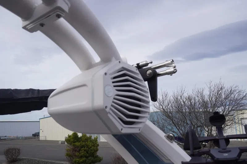 Slide: The Image of 2023 Tigé 24RZX boat speaker system with sleek design and modern features. - 43