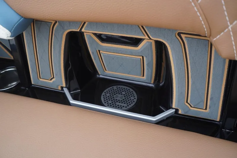 Slide: The Image of 2023 Tigé 24RZX interior detail with stylish upholstery and speaker. - 74
