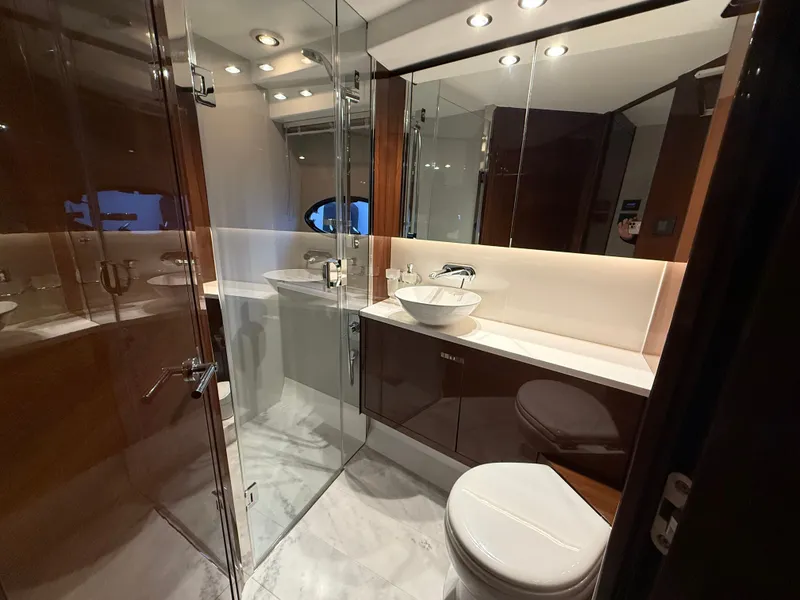 Slide: The Image of Luxurious bathroom on the 2018 Princess F49 yacht. - 15