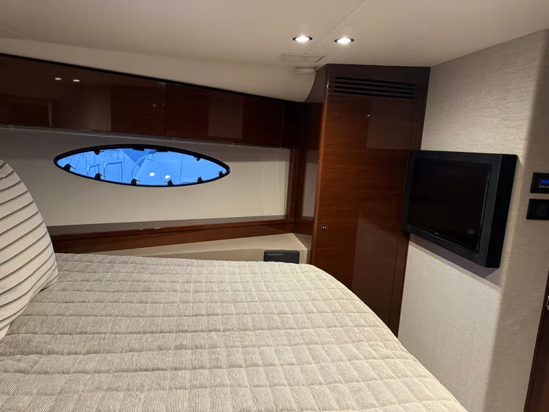 Slide: The Image of Luxurious cabin of the 2018 Princess F49 yacht. - 18