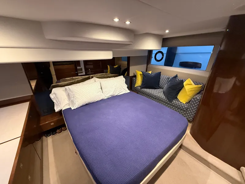 Slide: The Image of Luxurious cabin of the 2018 Princess F49 yacht. - 23