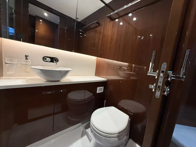 Slide: The Image of Luxurious bathroom on a 2018 Princess F49 yacht. - 24