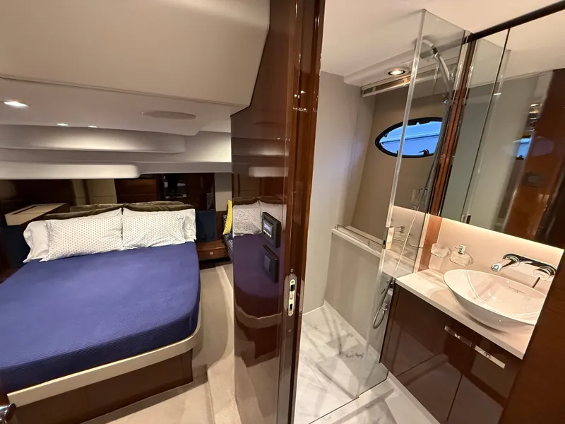 Slide: The Image of Luxurious cabin of the 2018 Princess F49 yacht. - 25