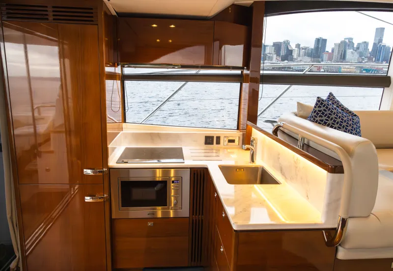 Slide: The Image of Luxurious kitchen on a 2018 Princess F49 yacht. - 8
