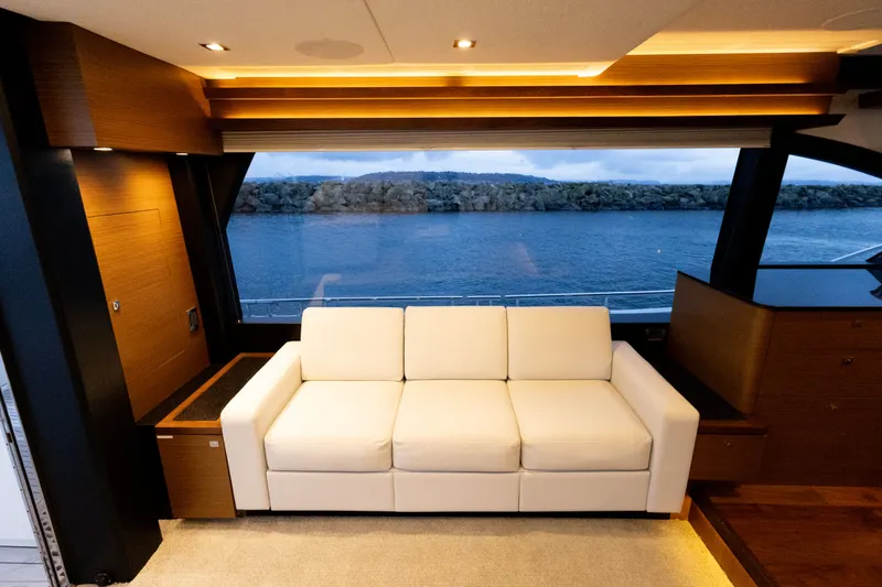 Slide: The Image of Luxurious interior of Ocean Alexander Evolution yacht, 2017 model. - 10