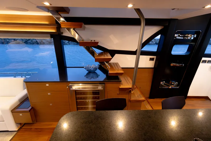 Slide: The Image of Luxurious interior of Ocean Alexander Evolution yacht, 2017 model. - 15