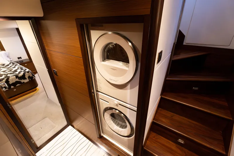 Slide: The Image of Interior of 2017 Ocean Alexander Evolution with washer and dryer. - 35