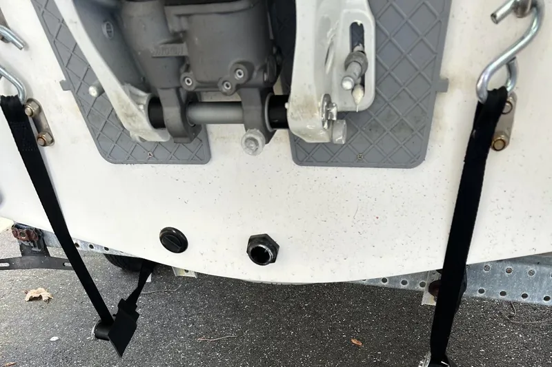 Slide: The Image of 2022 AB Inflatables Navigo 12 VS boat transom with motor mount and straps. - 16