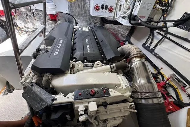 Slide: The Image of Engine room of 2019 Cruisers Yachts 50 Cantius with Volvo Penta D8-700 engine. - 32