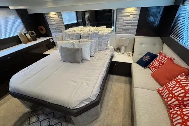 Slide: The Image of Luxurious bedroom interior of 2019 Cruisers Yachts 50 Cantius with modern decor. - 22
