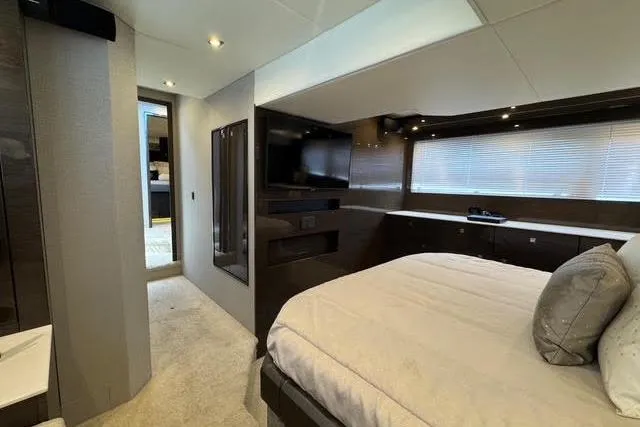 Slide: The Image of Luxurious interior of 2019 Cruisers Yachts 50 Cantius with modern bedroom design. - 23