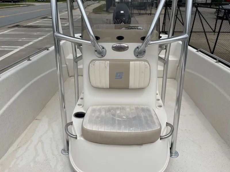 Slide: The Image of Interior view of a 2014 Carolina Skiff 218 DLV boat. - 28
