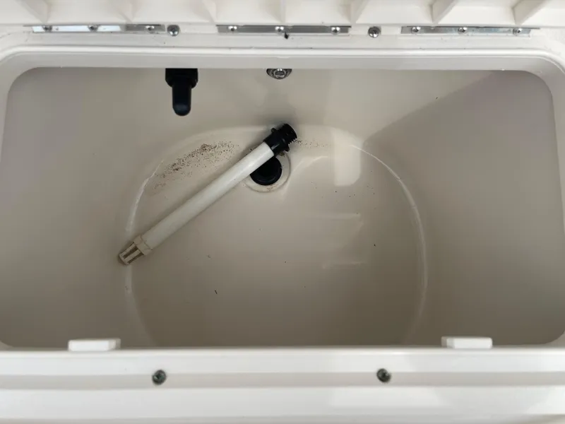 Slide: The Image of Interior view of a 2014 Carolina Skiff 218 DLV boat cooler. - 29