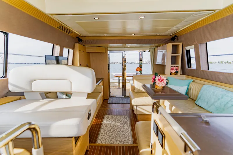 Slide: The Image of Luxurious interior of 2015 Monte Carlo MC5 yacht with elegant seating and decor. - 27