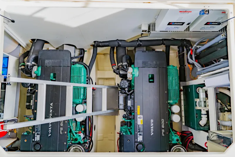 Slide: The Image of Engine room of 2015 Monte Carlo MC5 yacht with Volvo Penta IPS 600 engines. - 60