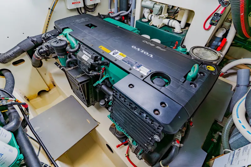 Slide: The Image of Engine room of 2015 Monte Carlo MC5 yacht with Volvo IPS 600 engine. - 62