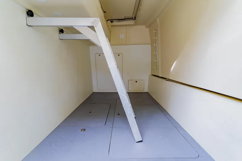 Slide: The Image of Interior view of 2015 Monte Carlo MC5 yacht storage compartment. - 67