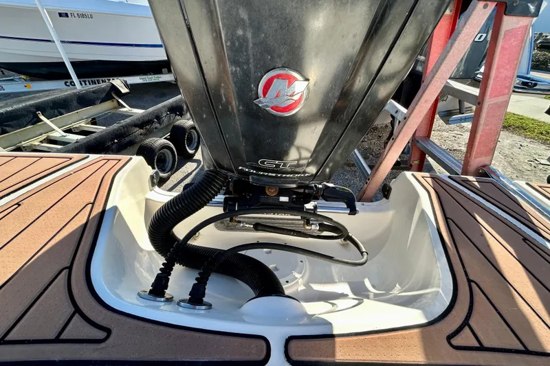 Slide: The Image of 2018 Sea Ray SPX 190 Outboard engine detail with sleek design and modern features. - 17