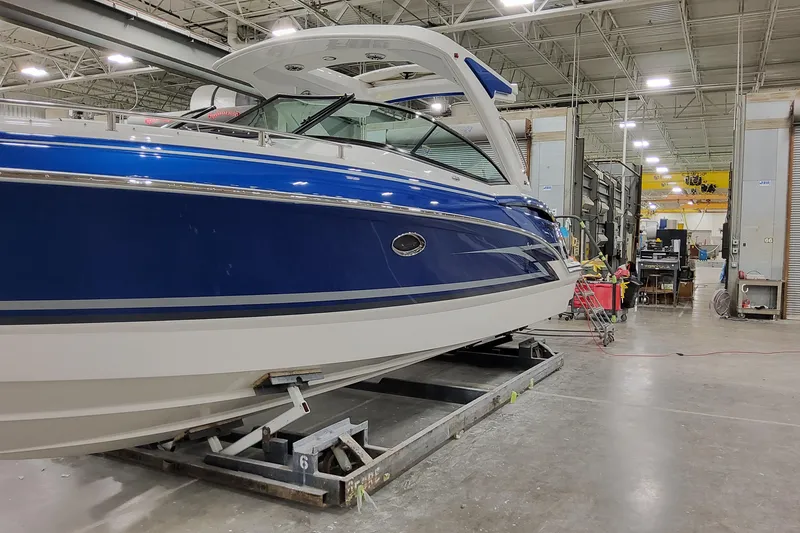 The Image of 2026 Formula 310 Bowrider I/O in a factory setting, showcasing sleek design and craftsmanship. - 1