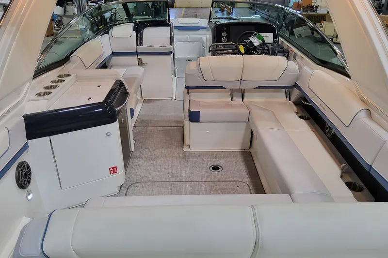 Slide: The Image of 2026 Formula 310 Bowrider OB interior with luxurious seating and modern amenities. - 22