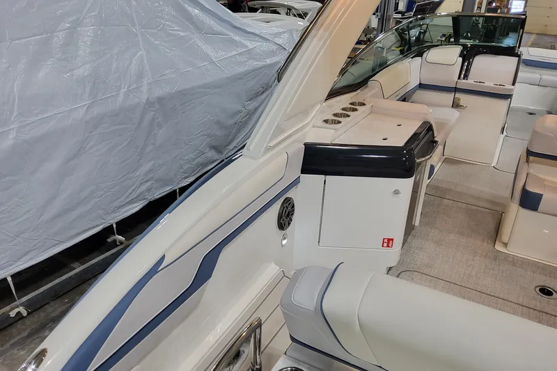 Slide: The Image of 2026 Formula 310 Bowrider OB interior with seating and storage, showcasing luxury design. - 25