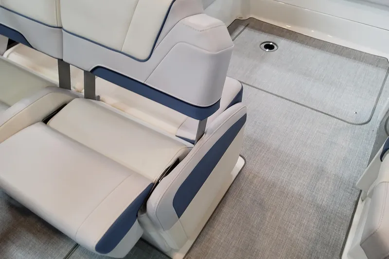 Slide: The Image of 2026 Formula 310 Bowrider OB interior seating with modern design and light upholstery. - 71