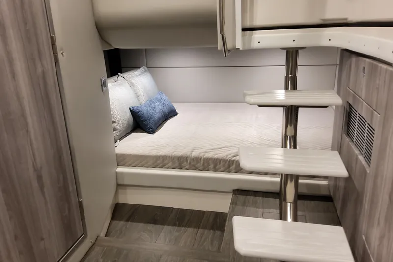 Slide: The Image of Interior cabin of 2026 Formula 400 Super Sport Crossover with cozy bed and modern design. - 48