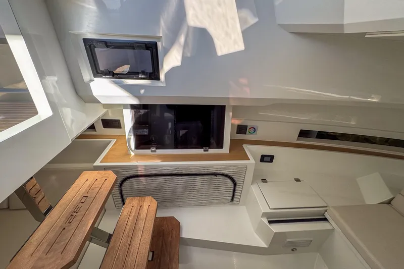 Slide: The Image of Interior of 2026 De Antonio Yachts D32, featuring sleek design and modern amenities. - 30