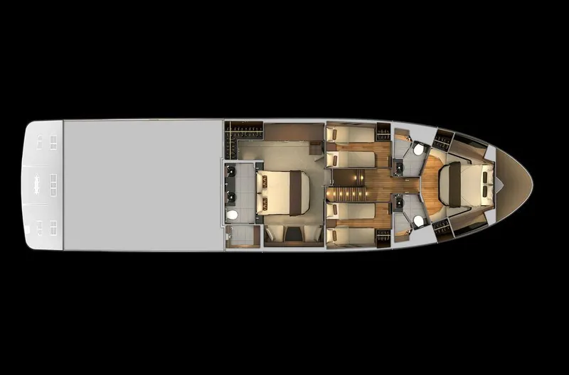 Slide: The Image of Manufacturer Provided Image: Top view of 2016 Sea Ray L650 yacht interior layout. - 9