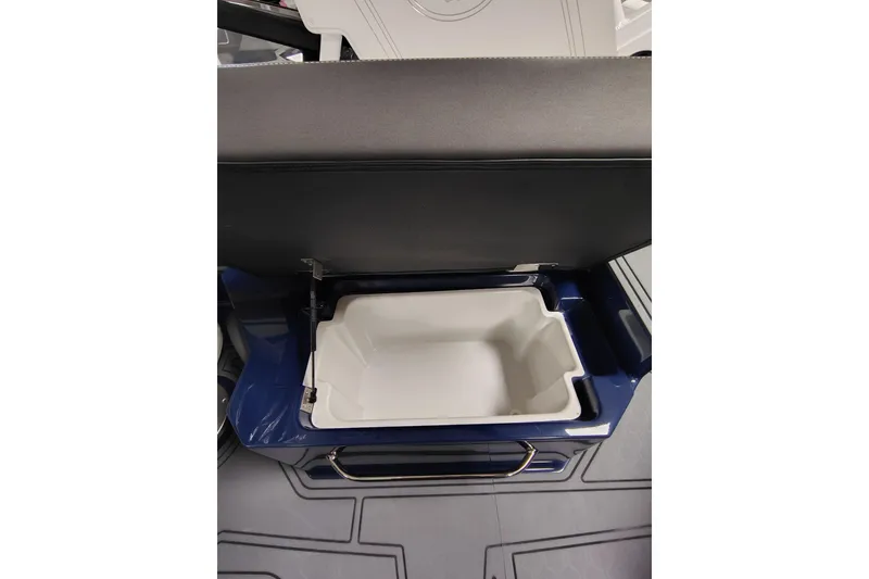 Slide: The Image of 2026 Cobalt R6 Surf boat seat with built-in storage compartment. - 19